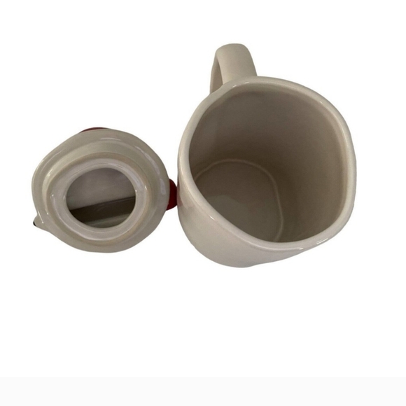 Rae Dunn A+ TEACHER MUG WITH TOPPER Apple Pencil School Teacher Gift NWT - Picture 6 of 8